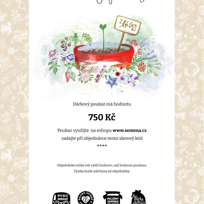Bon za ljubezen v vrednosti 750,- Kč