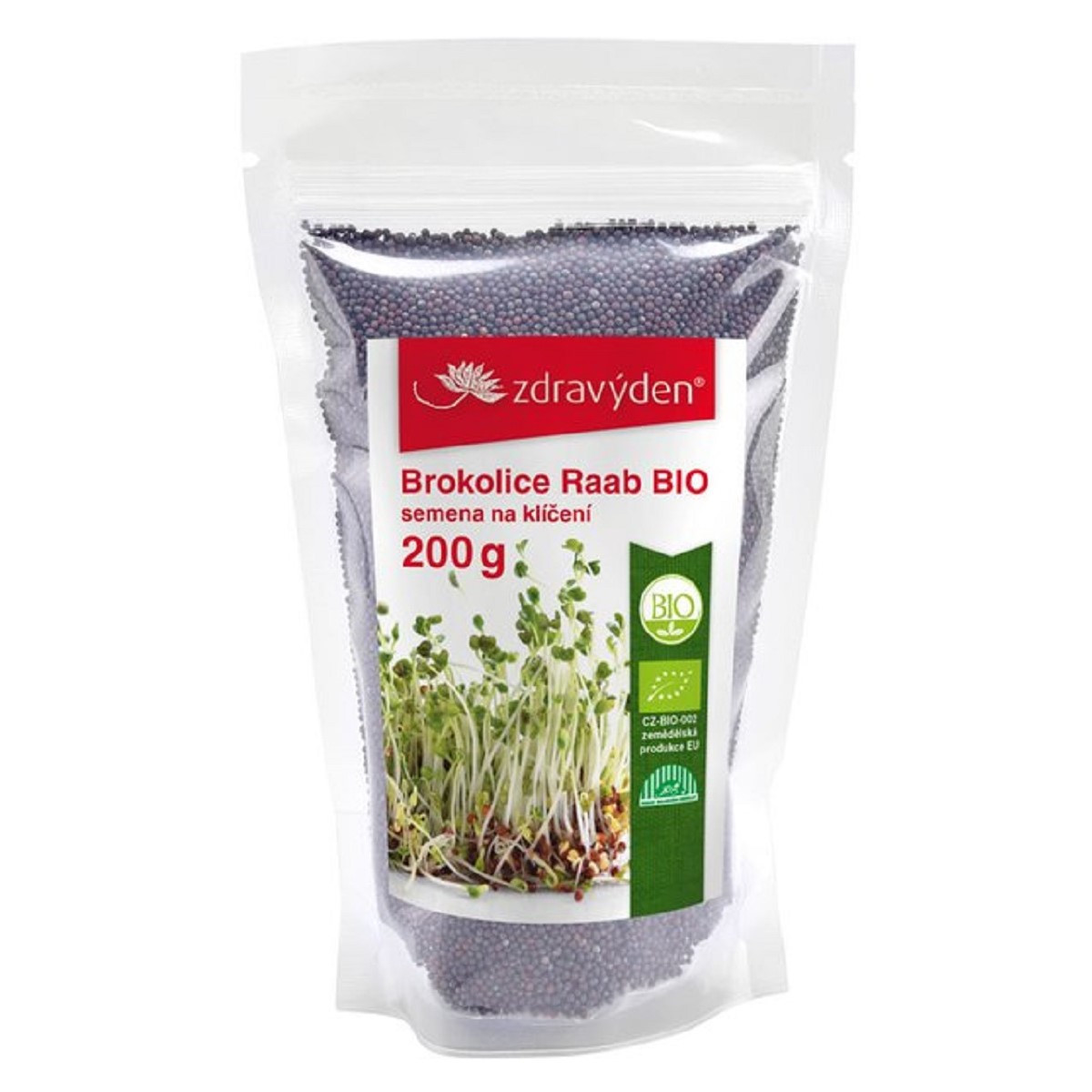 BIO Brokolice Raab - Brassica rapa cymosa - bio semena na klíčení - 200 g