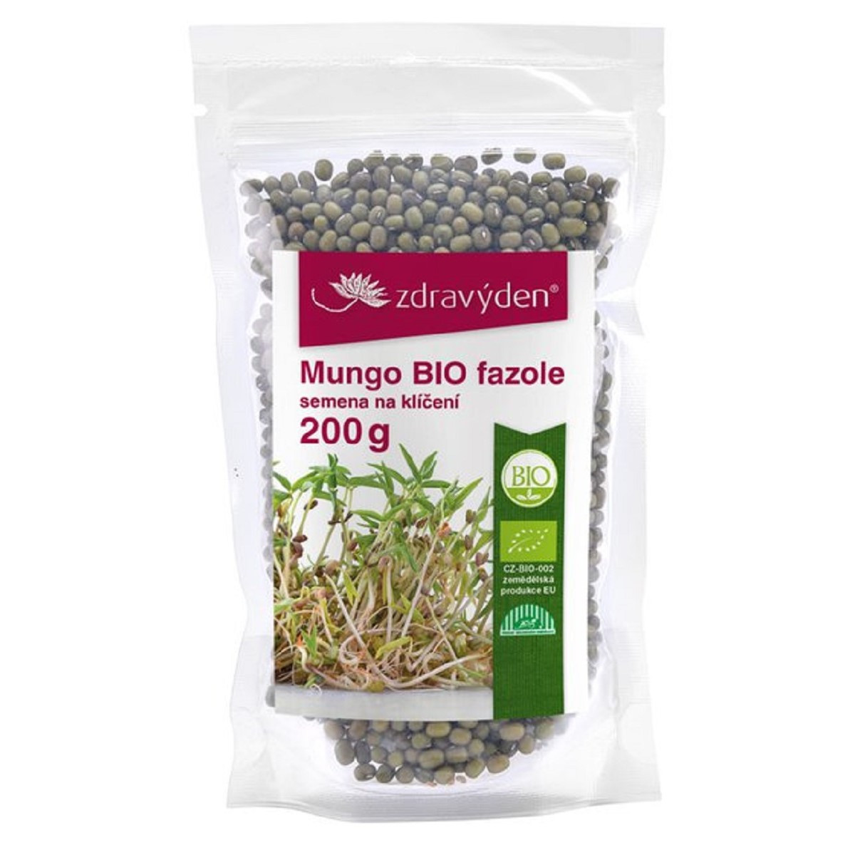 BIO Fazole mungo - Vigna radiata - bio semena na klíčení - 200 g