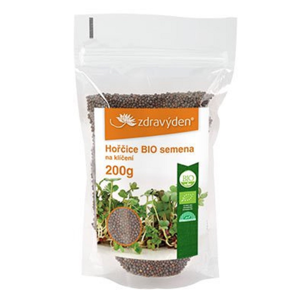 BIO Hořčice - Sinapis alba L. - bio semena na klíčení - 200 g