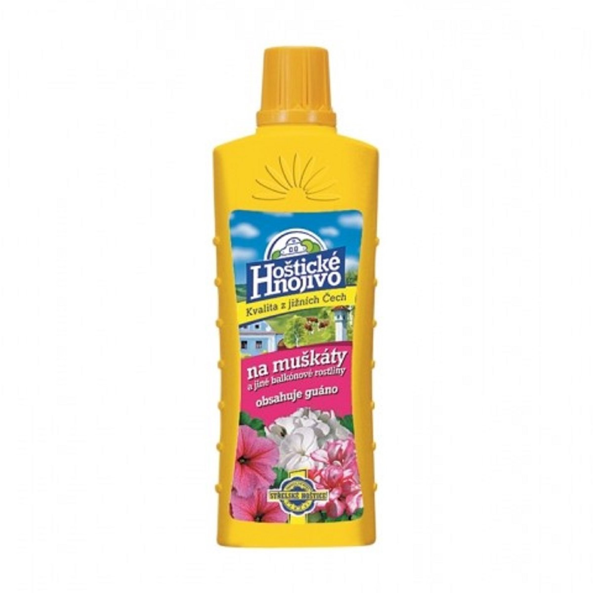 Hoštické hnojivo na muškáty a další balkónové rostliny - hnojivo - 0,5 l