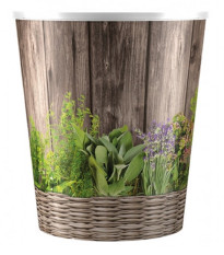 Obal na květináč HERBS bylinky - 14 x 16 cm - 1 ks
