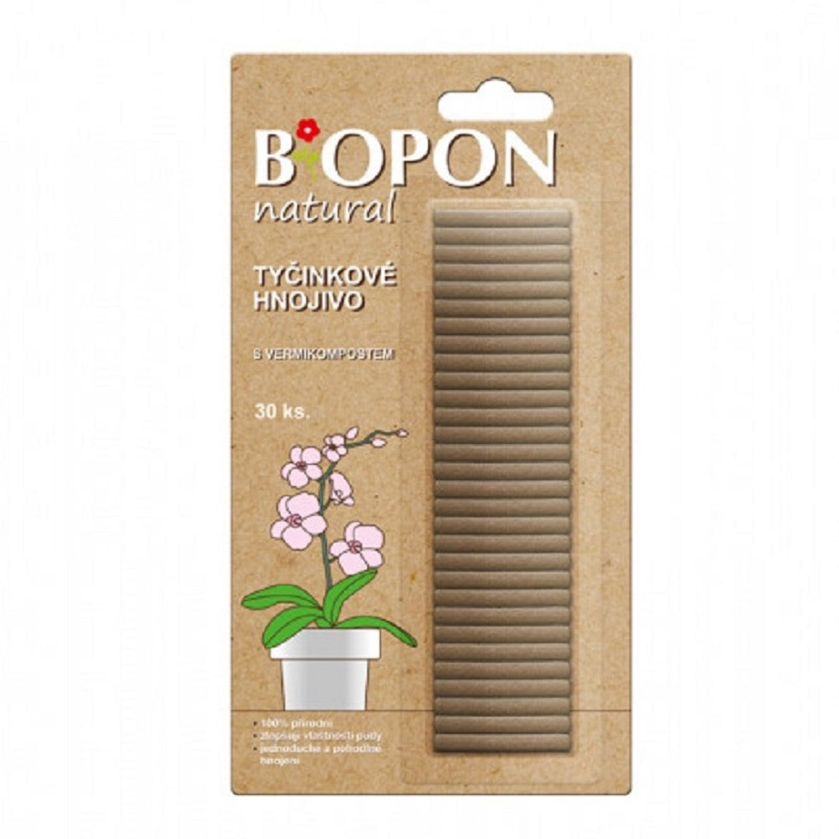 Tyčinkové hnojivo s vermikompostem - BoPon - hnojivo - 30 ks