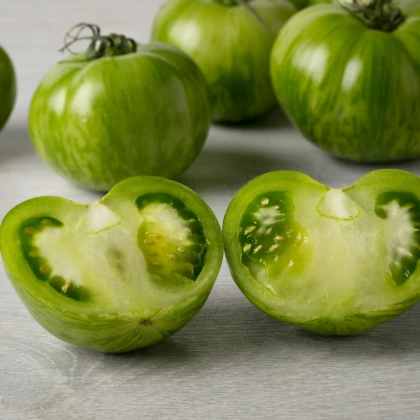 Semena paradižnika – visoki paradižnik Zelena zebra – Solanum lycopersicum