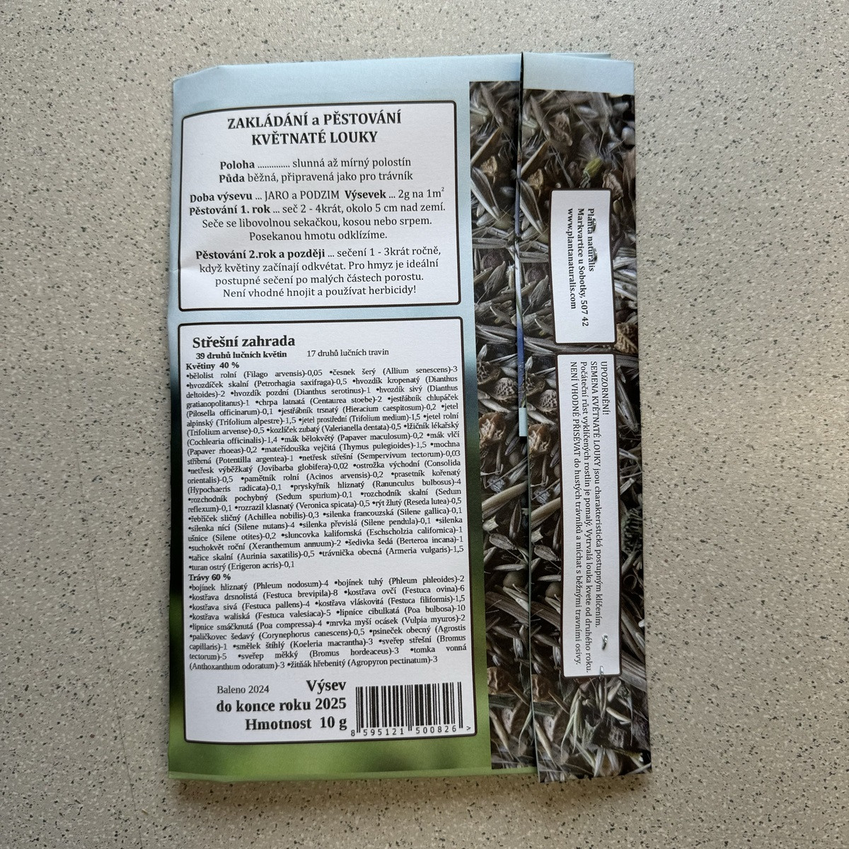 Střešní zahrada - semena Planta Naturalis - směs - 10 g