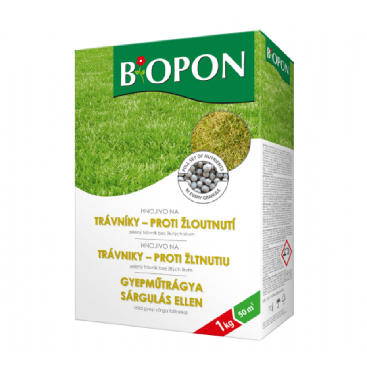 Hnojivo na trávník proti žloutnutí - BoPon - hnojivo - 1 kg