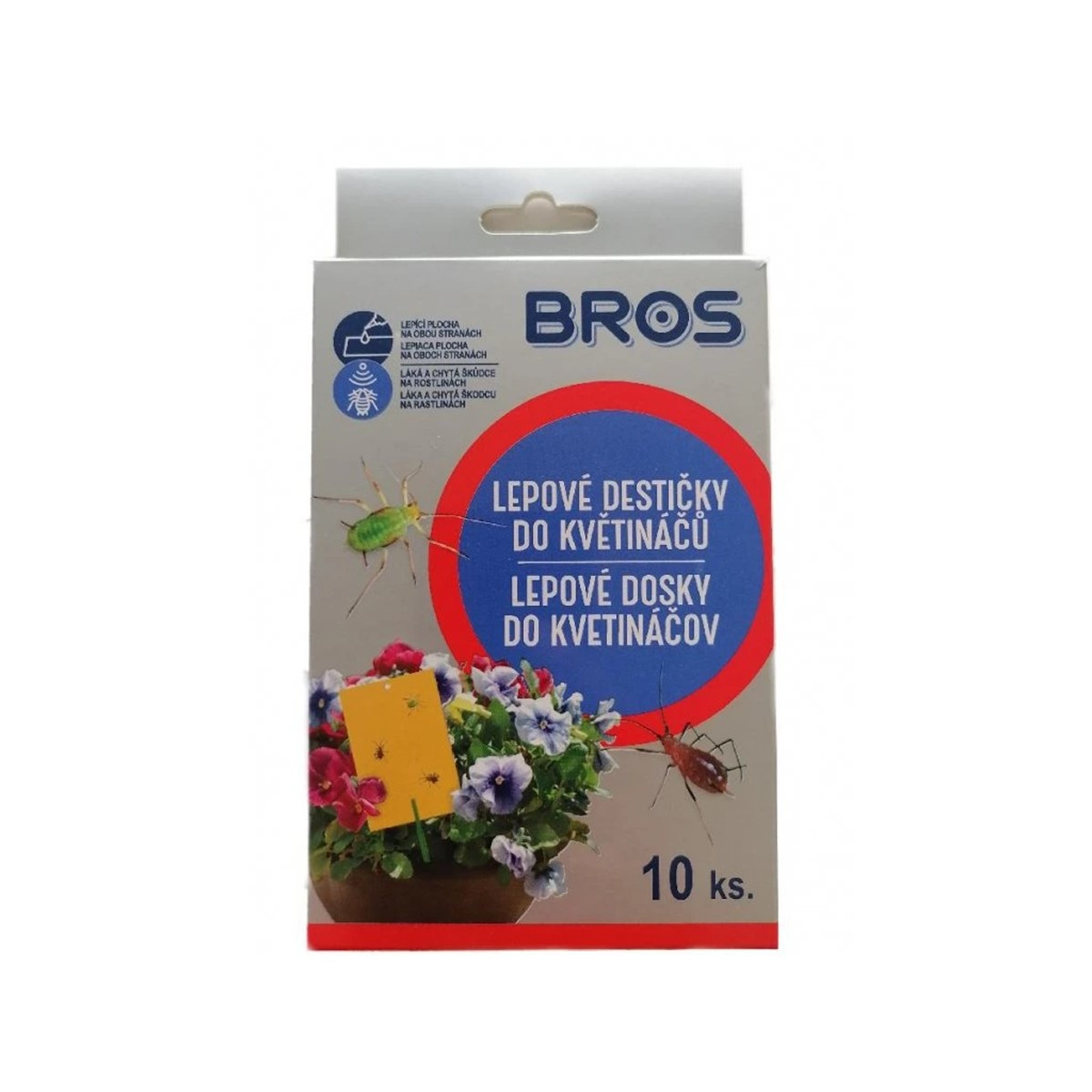 Lepové desky do květináčů - Bros - ochrana rostlin - 10 ks