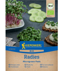 Mikrozelenina - microgreen - náhradní pláty bio ředkvičky - 3 ks