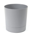 Kvetlični lonec Aura s podstavkom siv - 13 x 13 cm - 1 kos