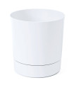Kvetlični lonec Aura s podstavkom bel - 15 x 15 cm - 1 kos