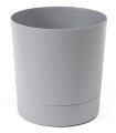 Cvetlični lonec Aura s podstavkom siv - 18 x 18 cm - 1 kos