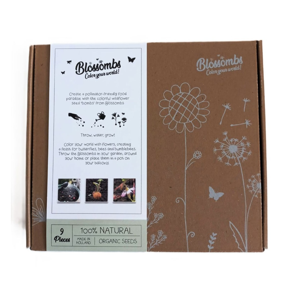 Semínkové bomby - dárková sada - Blossombs - 9 kuliček - 1 balení