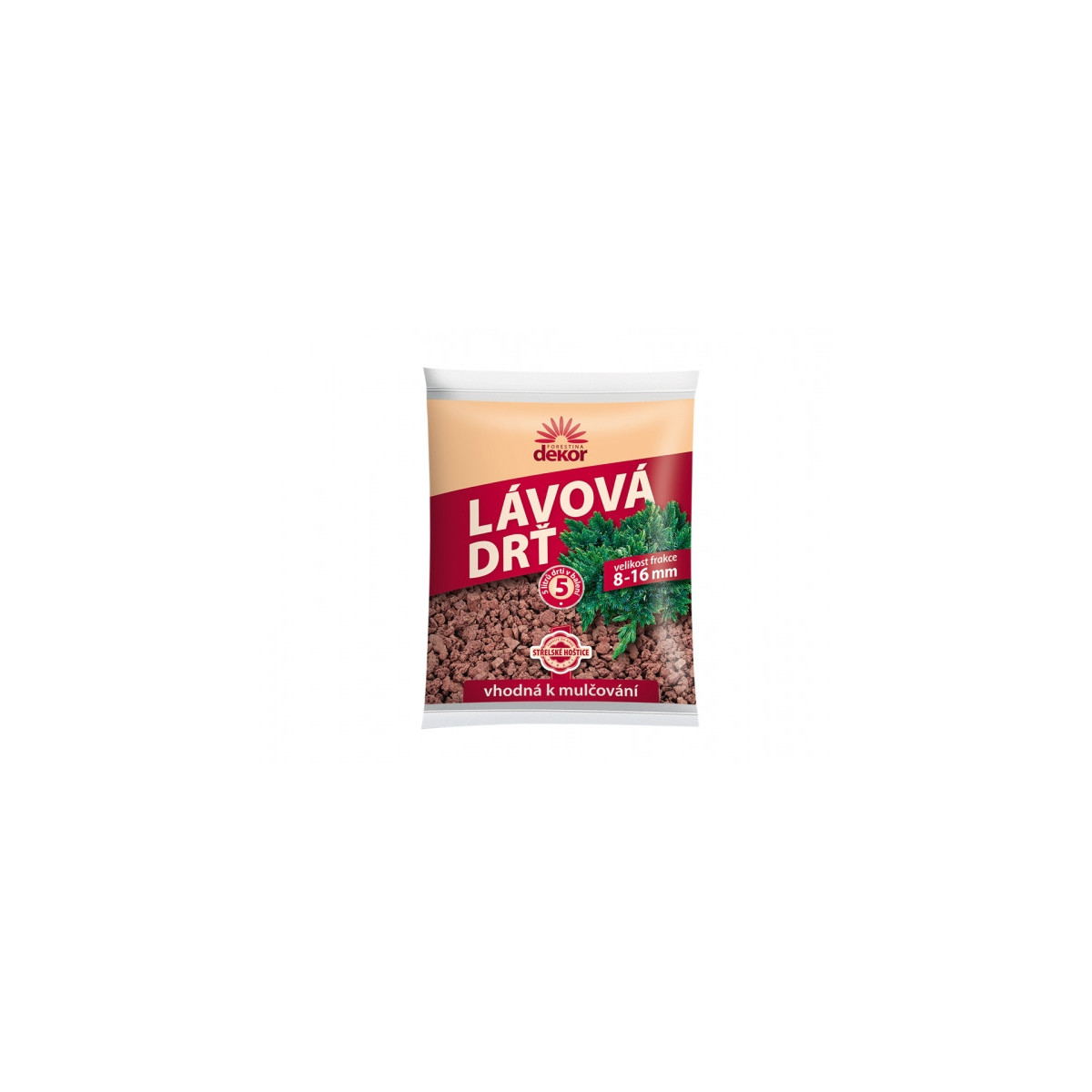 Lávová drť - dekorační materiál - 5 l